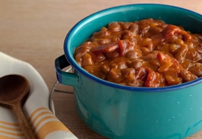 طرز تهیه خوراک لوبیا چیتی با گوشت لعابدار و مقوی