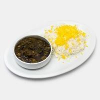 چلو قورمه سبزی