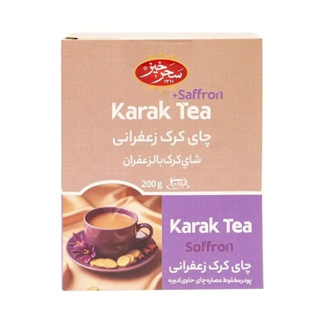 پودر چای کرک زعفرانی 10 عددی جعبه