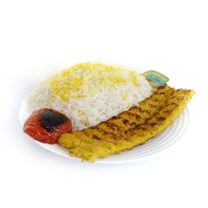 چلو کوبیده مرغ