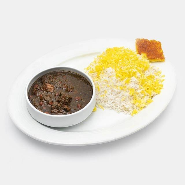 چلو قرمه سبزی