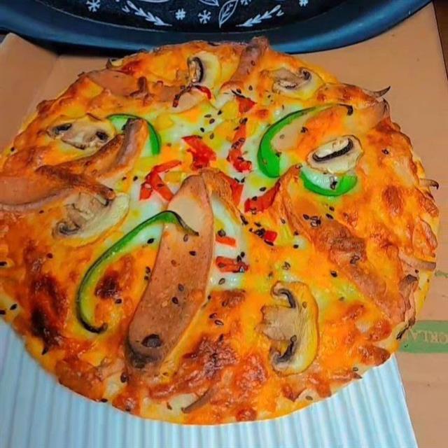 پیتزای تک نفره ژامبون گوشت