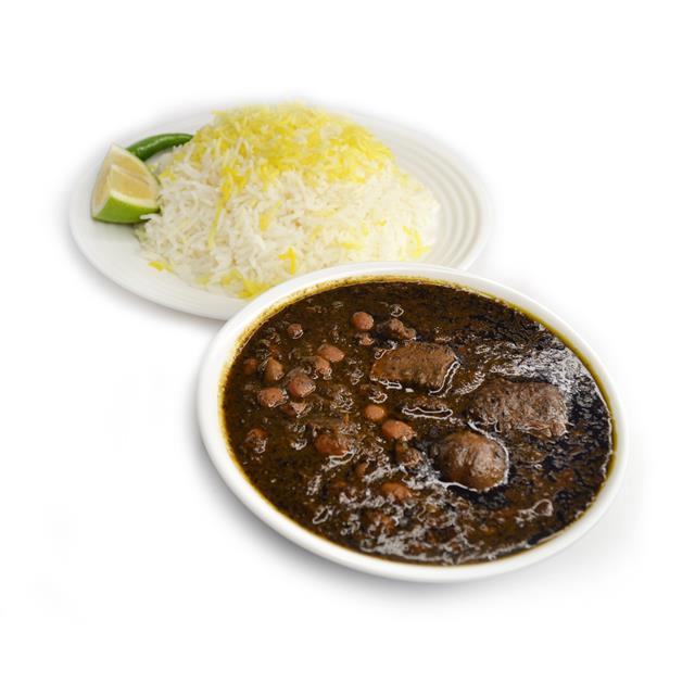 چلو قورمه سبزی