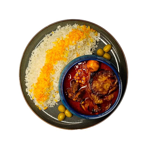 چلو قیمه بادمجان مخصوص
