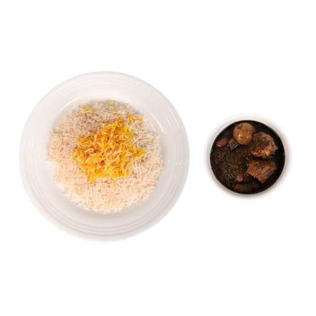 چلو خورشت قورمه سبزی