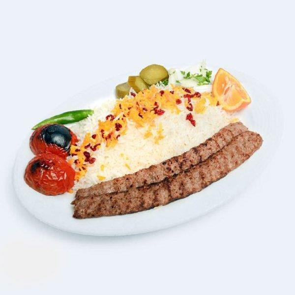 چلو کوبیده دو سیخه 260 گرمی