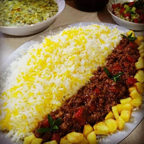 چلو خورشت چرخ کرده