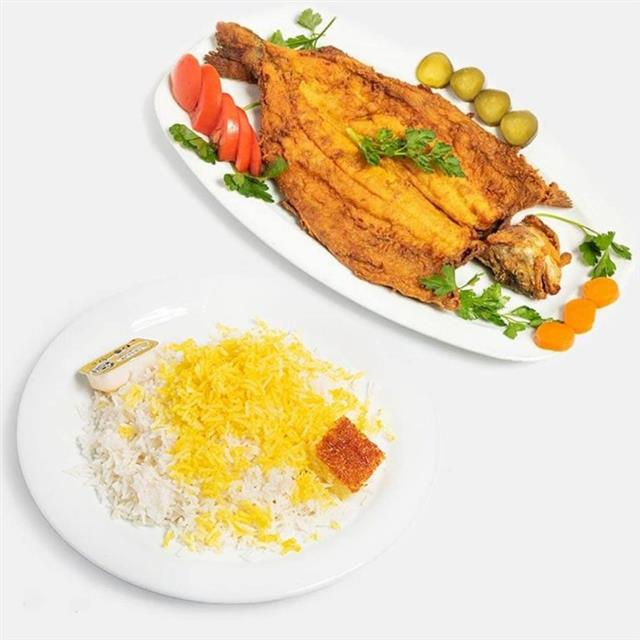 چلو ماهی قزل آلا کبابی